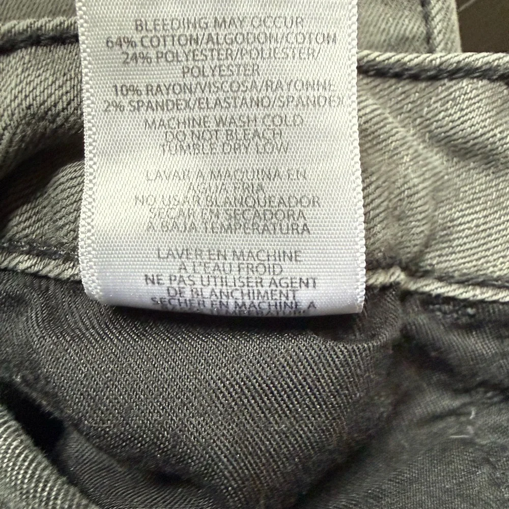 Hidden Jeans Gray Distressed Raw Hem Skinny Jeans Size 29 Stretch - Picture 11 of 11